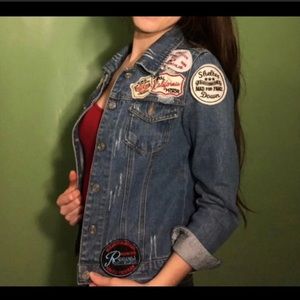 Jean jacket with cute patches